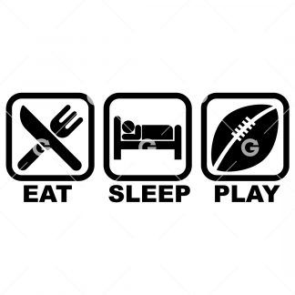 Eat Sleep Play Rugby SVG