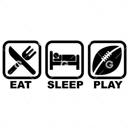 Eat Sleep Play Rugby SVG