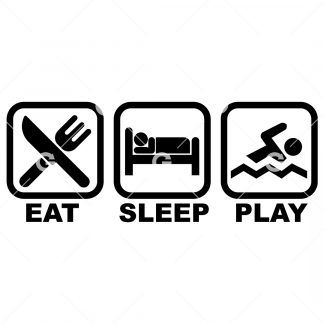 Eat Sleep Swimming SVG