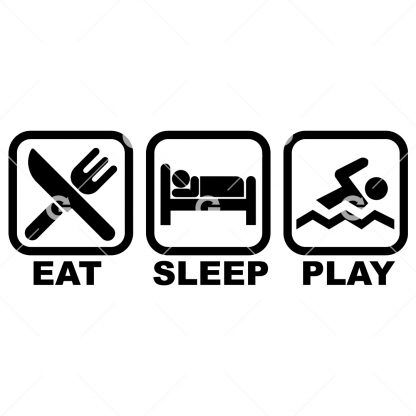 Eat Sleep Swimming SVG