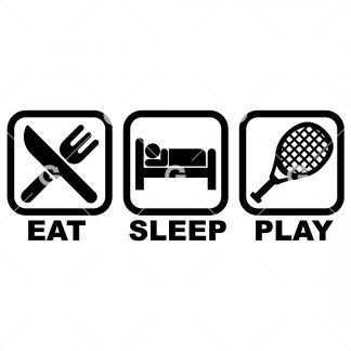 Eat Sleep Play Tennis SVG