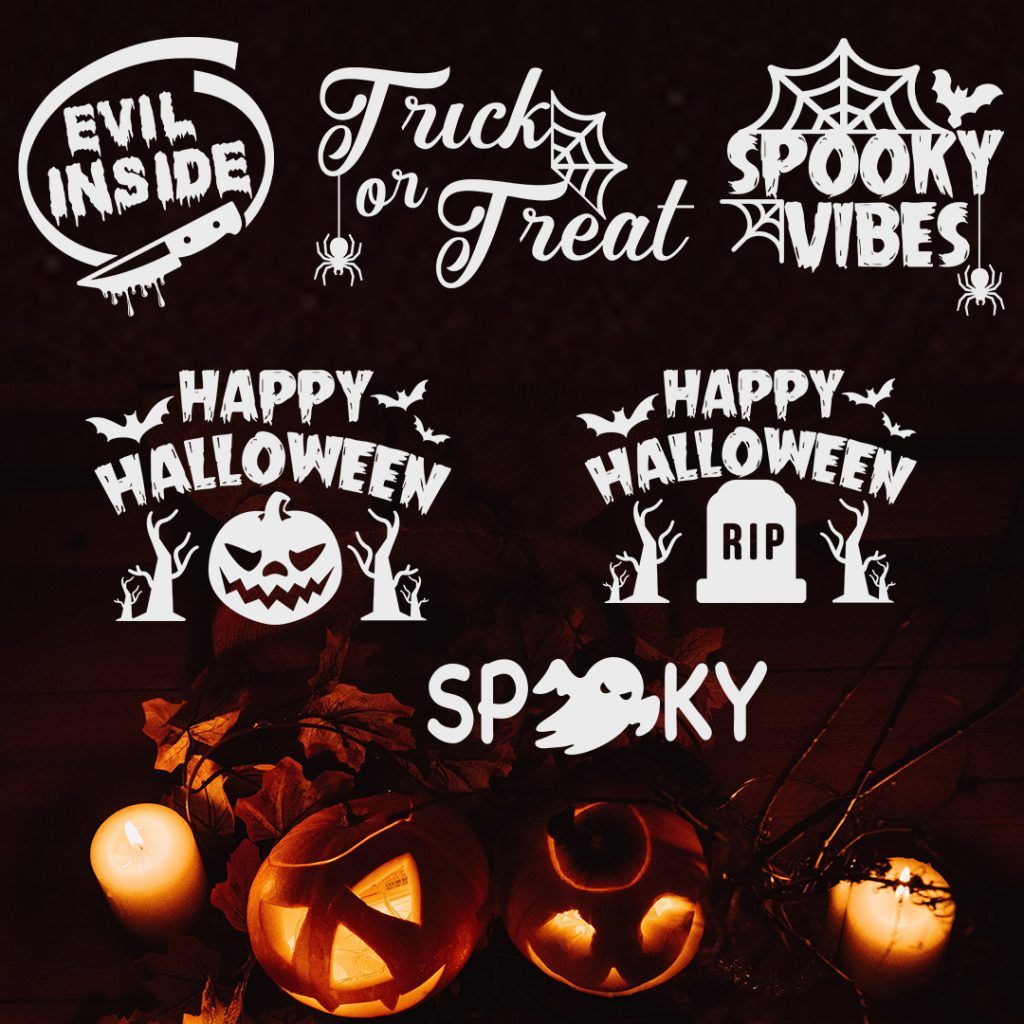 Free Spooky Happy Halloween SVG Bundle Examples.