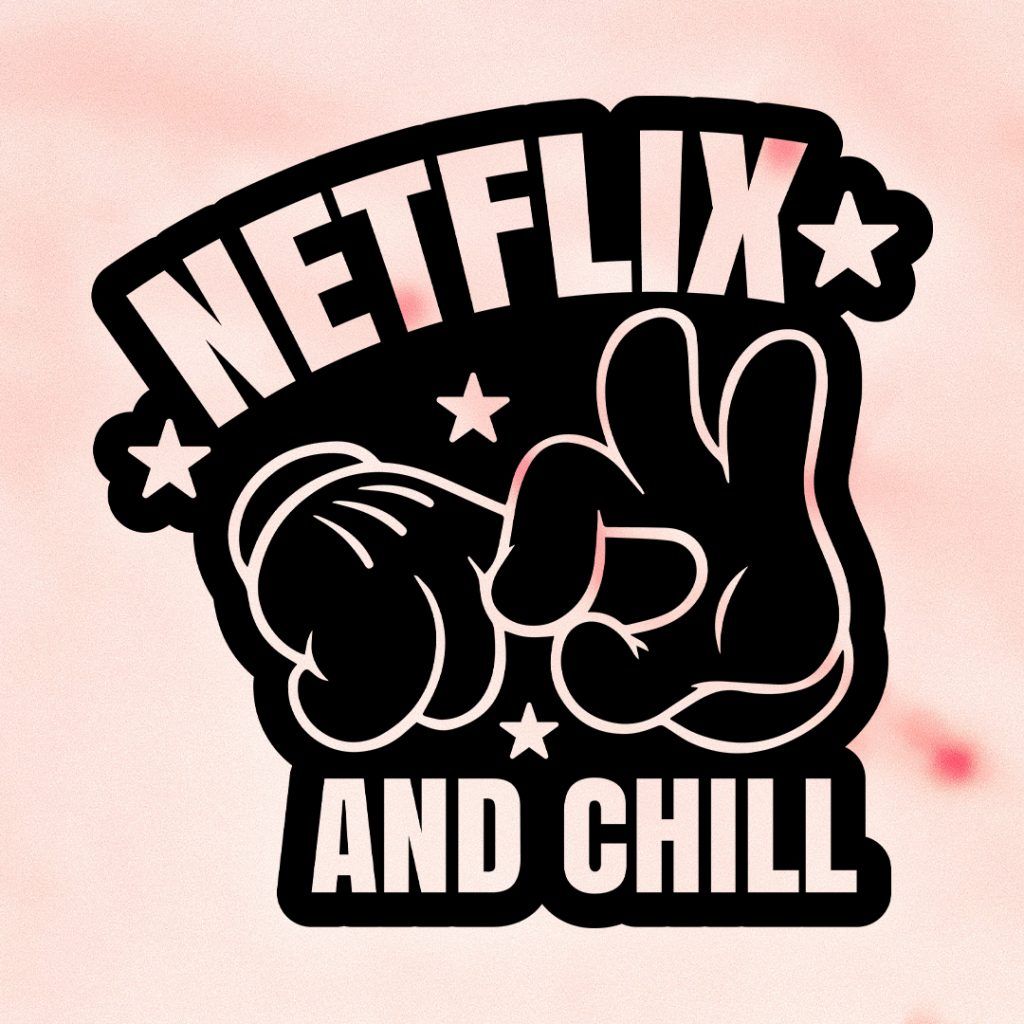 Free Netflix and Chill Screwing Hand Symbol Decal SVG example.