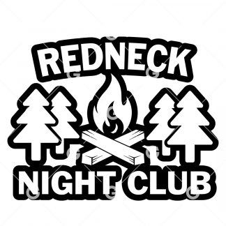 Funny Redneck Night Club Decal SVG