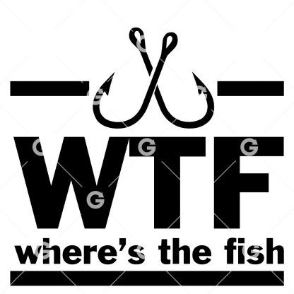 Funny WTF - Where's The Fish SVG