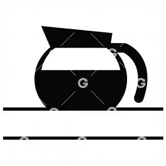 Foods cut file design with a coffee pot monogram. 