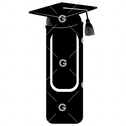 Bookmark template SVG design with a graduation hat.